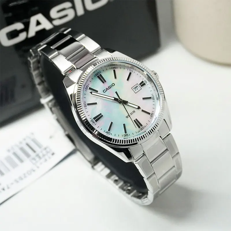 Casio Enticer Mother of Pearl Dial Men's Watch- MTP-1302DS-7AV